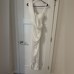 JLUXLABEL One Shoulder White Dress